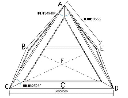 Gold 24K Meditation Pyramid